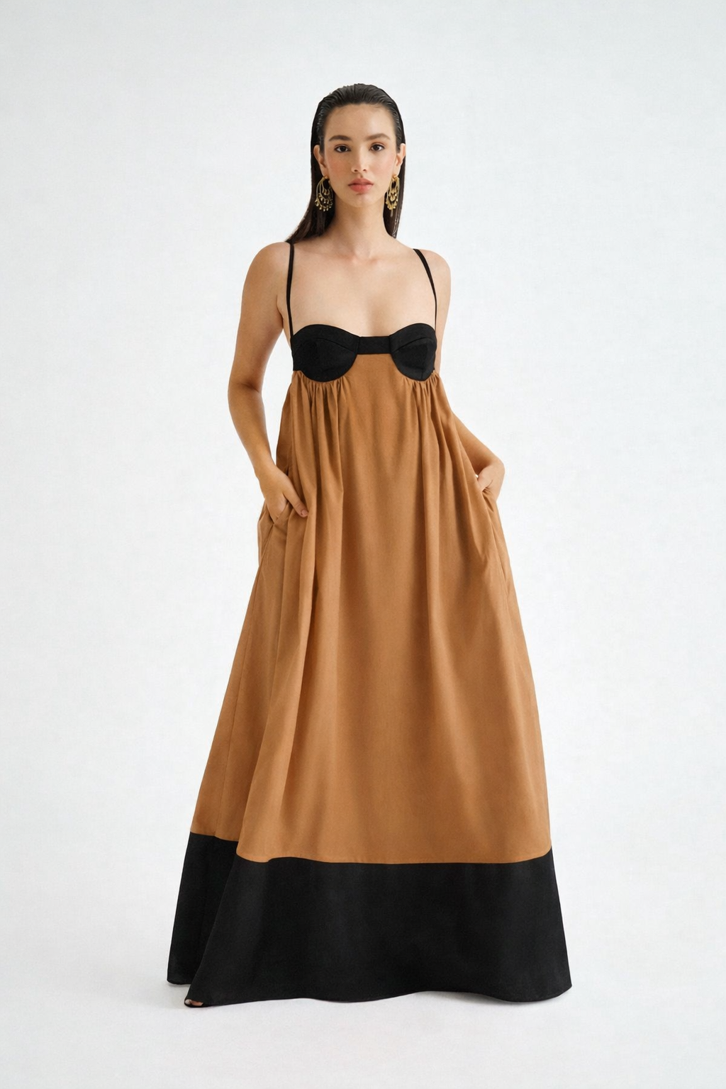 Brisa Bloques Maxi Dress