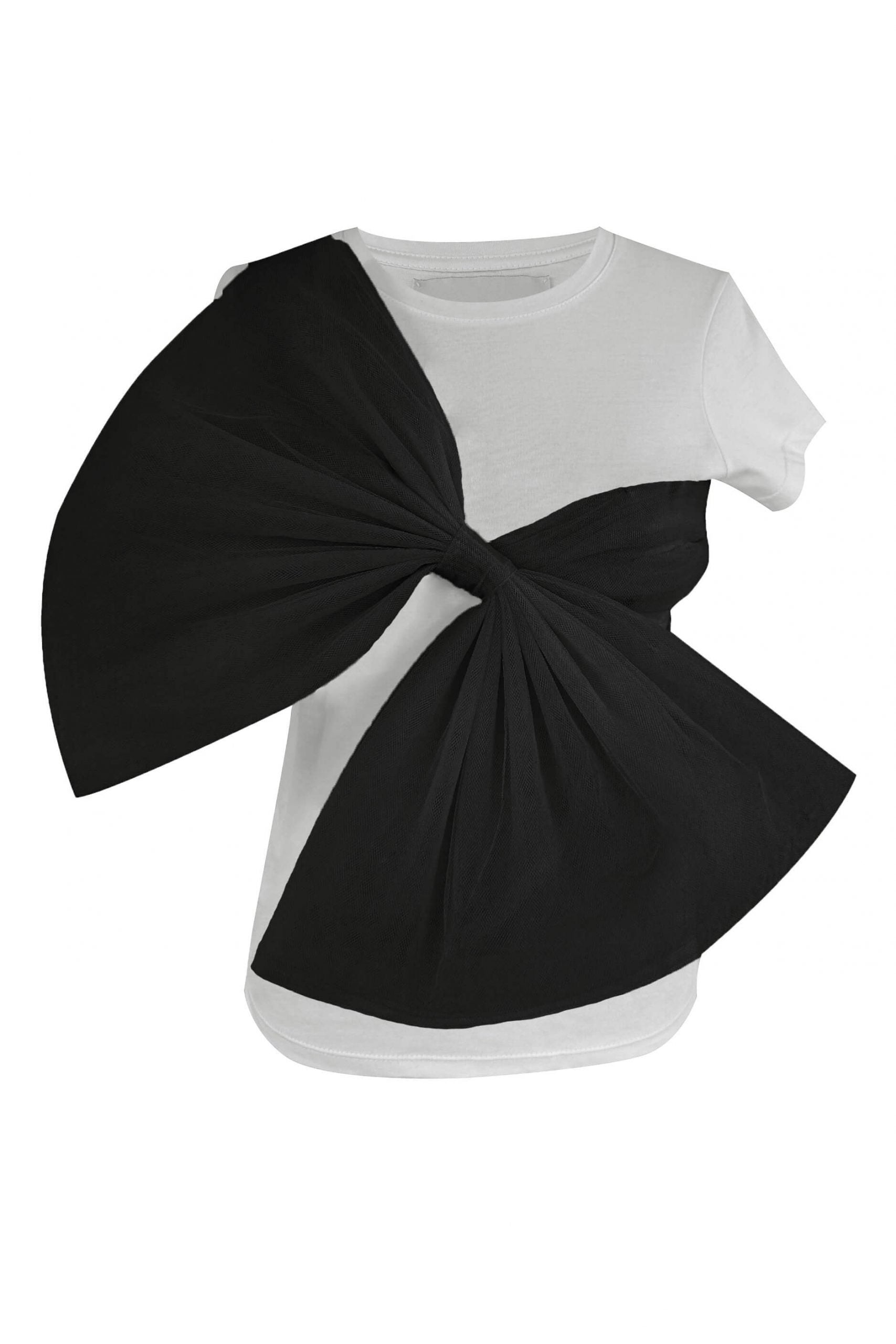 Josefina Diagonal Bow Contrast