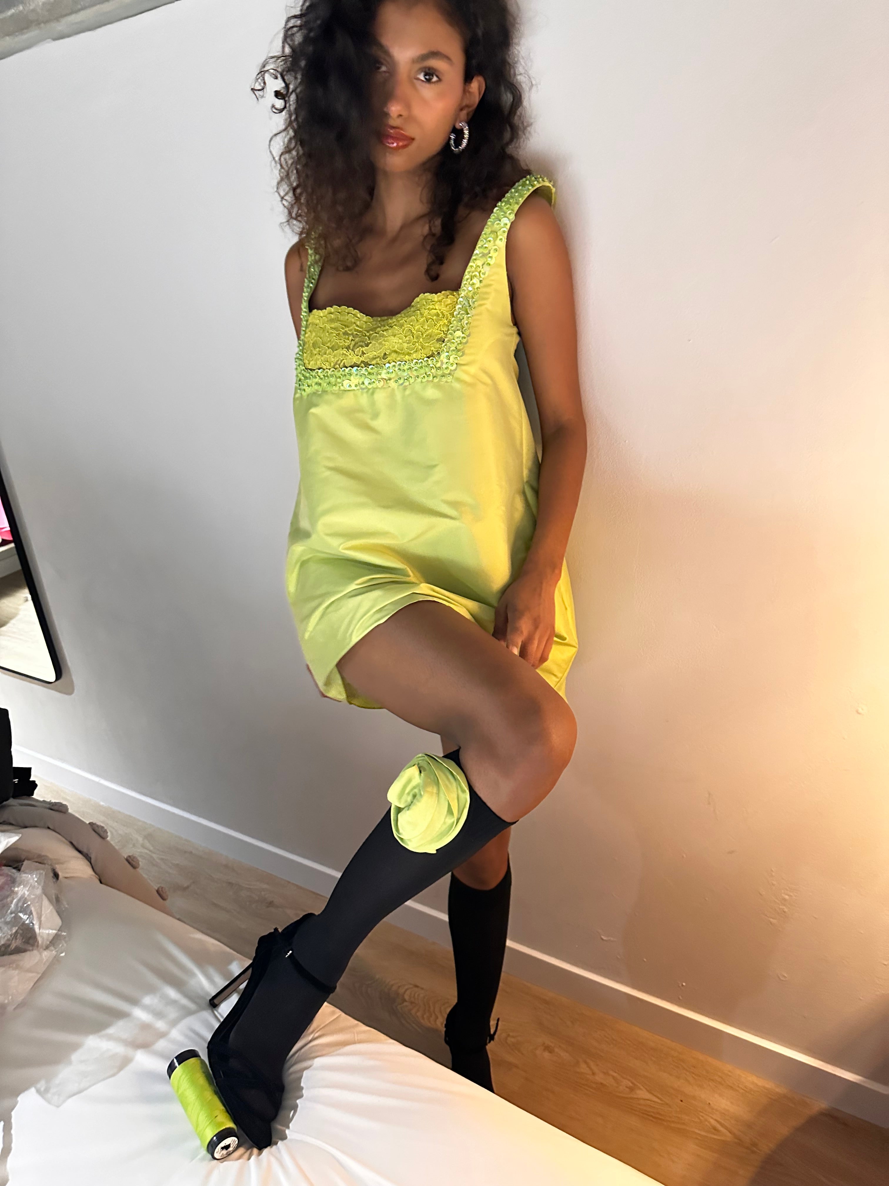 Bubble Pop Electric Mini Dress