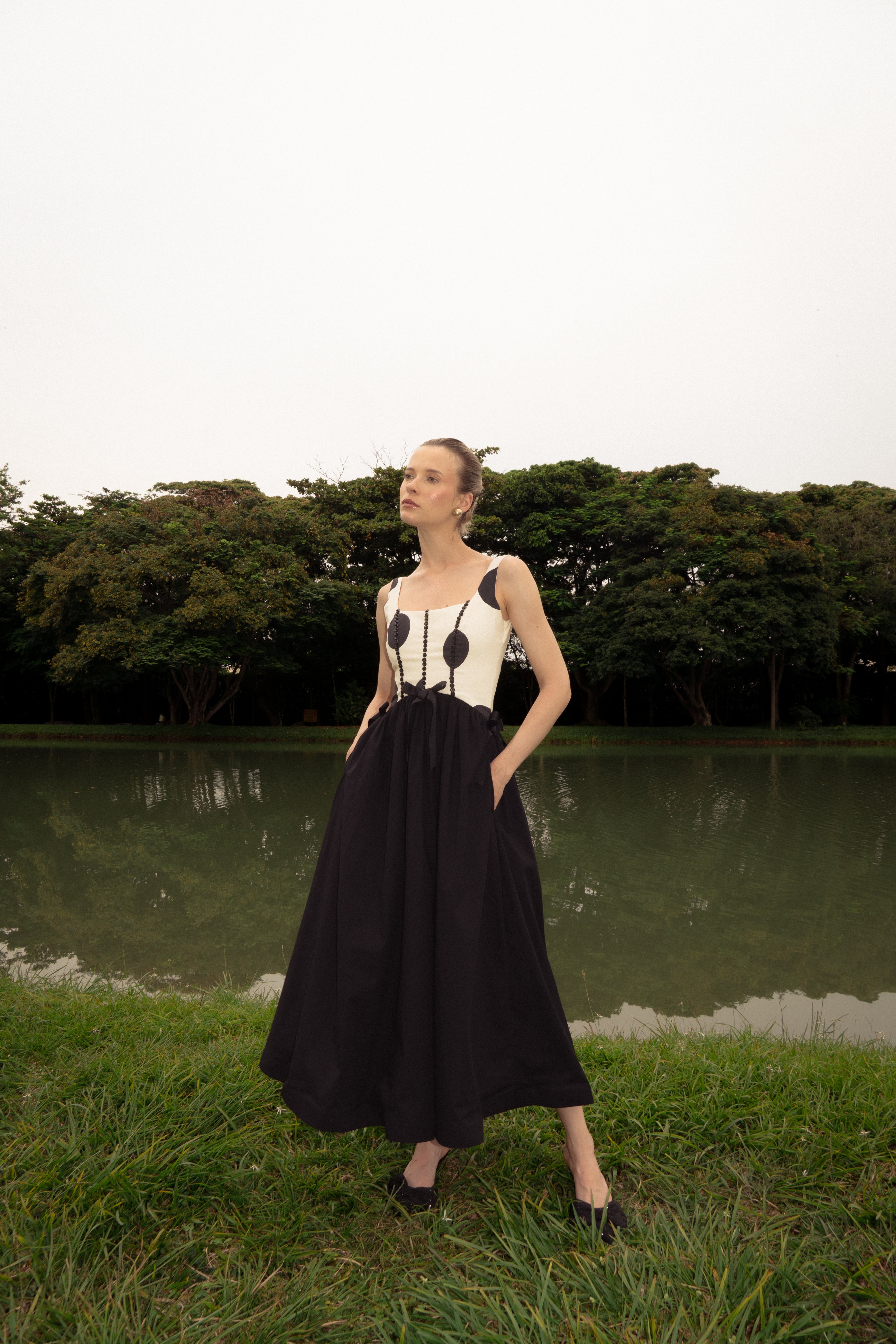 Lady Oreo Midi Dress